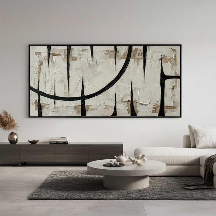 2Modern Monochrome Thorn Painting #MMTH110