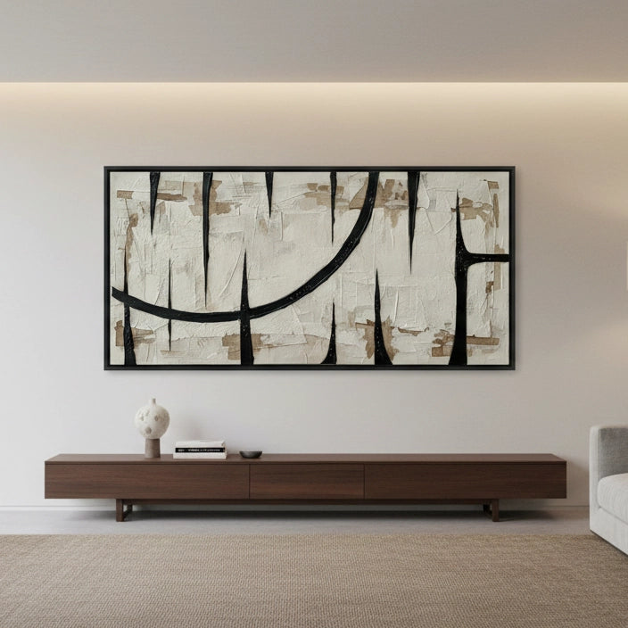 2Modern Monochrome Thorn Painting #MMTH110