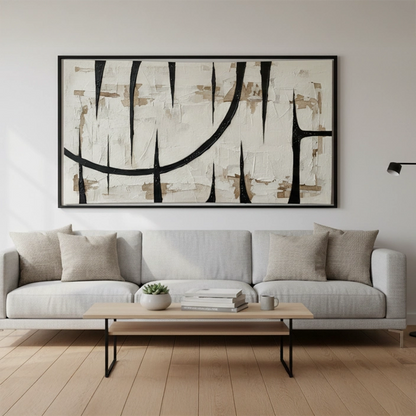 Modern Monochrome Thorn Painting #MMTH110
