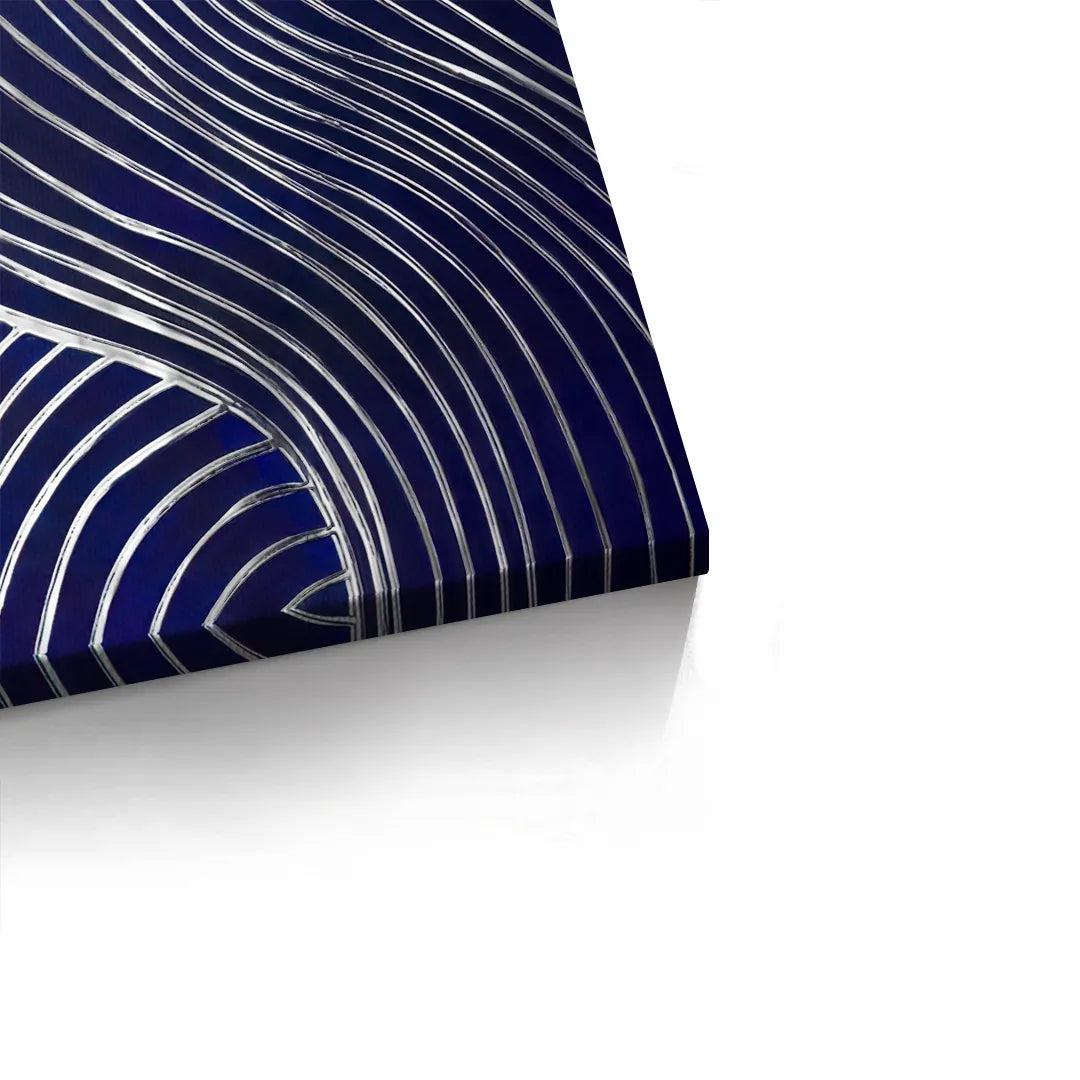 Modern Navy Blue Set of 2 - Canvas - Jasmineart.ae