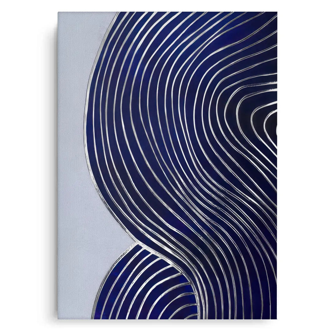 Modern Navy Blue Set of 2 - Canvas - Jasmineart.ae