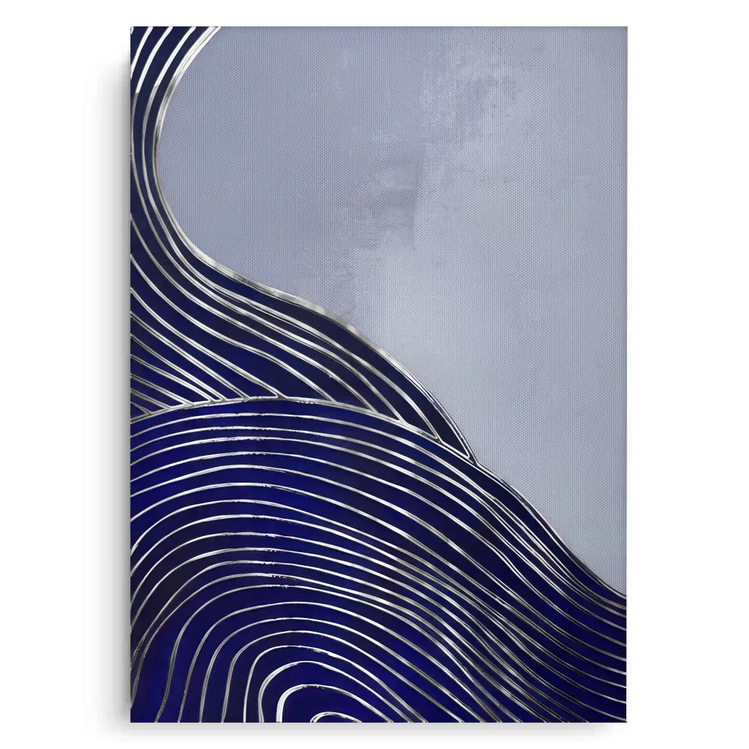 Modern Navy Blue Set of 2 - Canvas - Jasmineart.ae