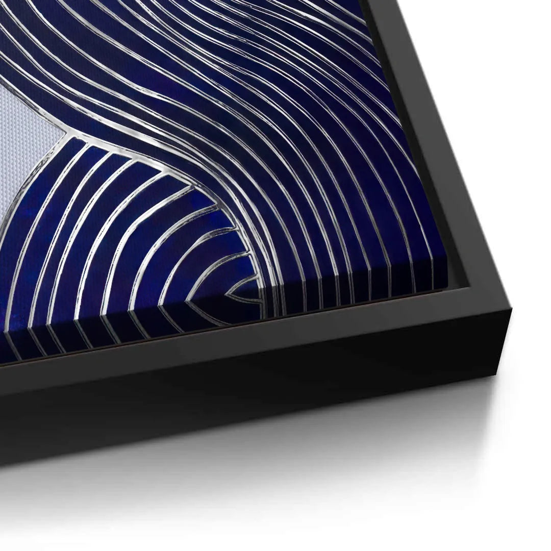 Modern Navy Blue Set of 2 - Canvas - Jasmineart.ae