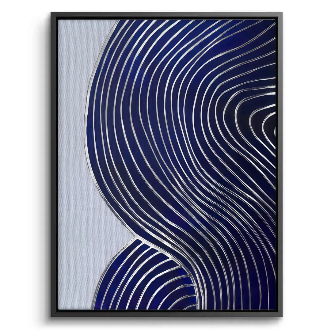 Modern Navy Blue Set of 2 - Canvas - Jasmineart.ae