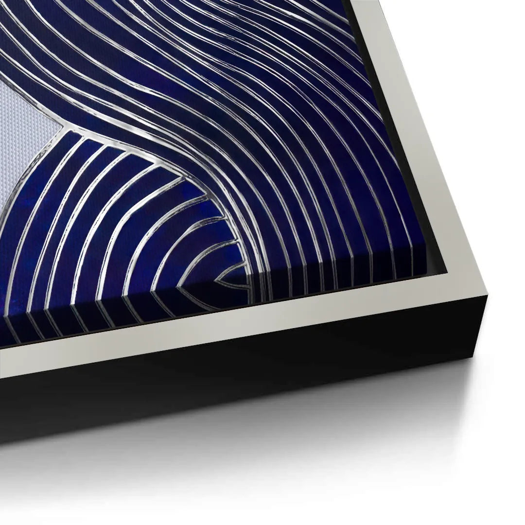 Modern Navy Blue Set of 2 - Canvas - Jasmineart.ae