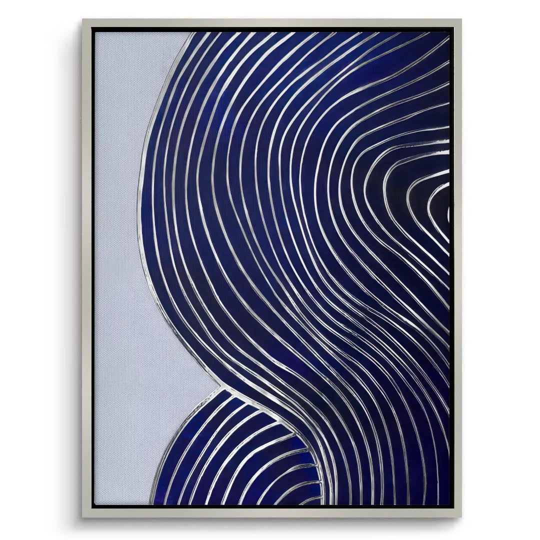 2Modern Navy Blue Set of 2 - Canvas