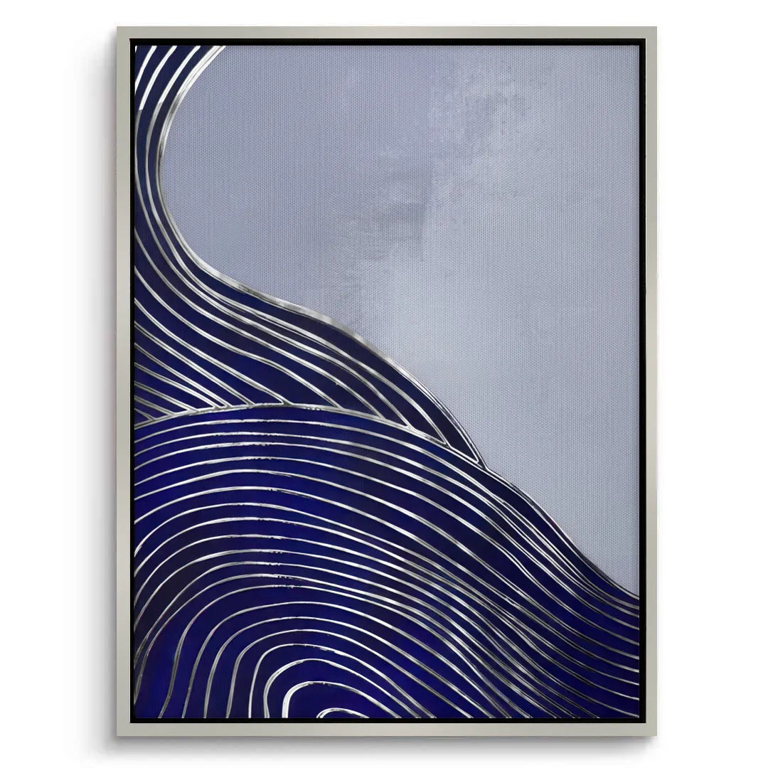 Modern Navy Blue Set of 2 - Canvas - Jasmineart.ae