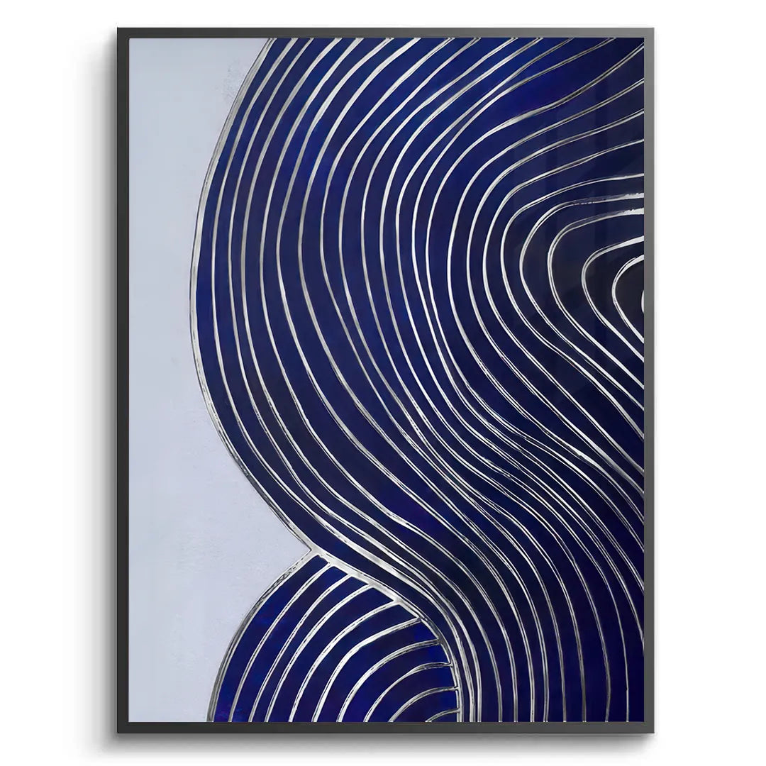 Modern Navy Blue Set of 2 - Fine Art - Jasmineart.ae