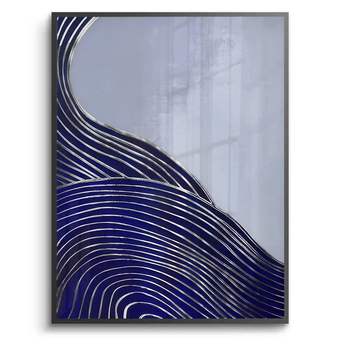 Modern Navy Blue Set of 2 - Fine Art - Jasmineart.ae