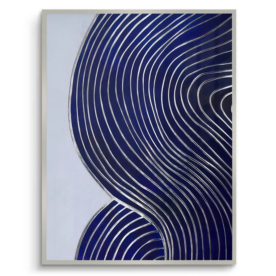 Modern Navy Blue Set of 2 - Fine Art - Jasmineart.ae