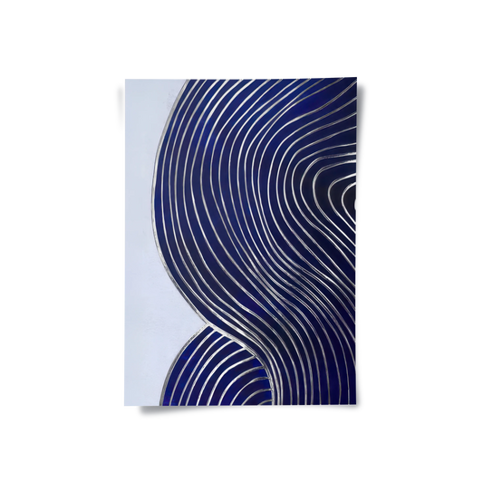 Modern Navy Blue Set of 2 - Poster