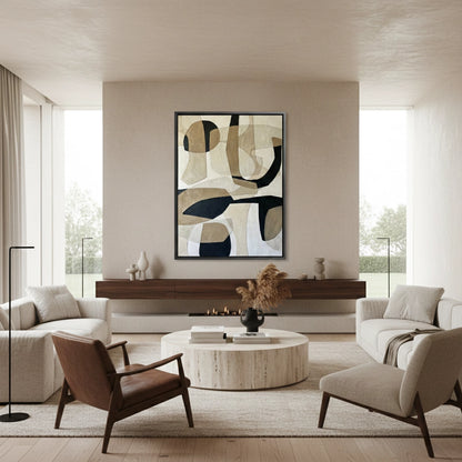 Modern Neutral Geometric Painting #MNGE110