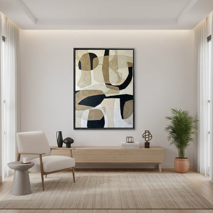 Modern Neutral Geometric Painting #MNGE110