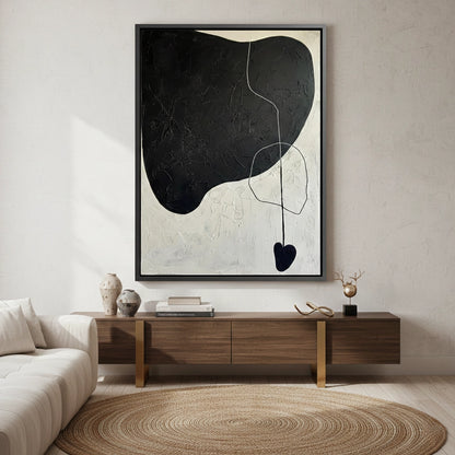 Modern Obsidian Heart Painting #MOHE110