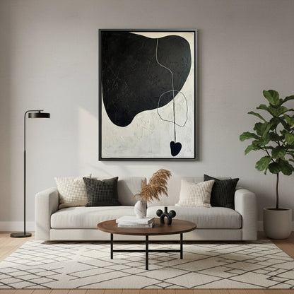 Modern Obsidian Heart Painting #MOHE110