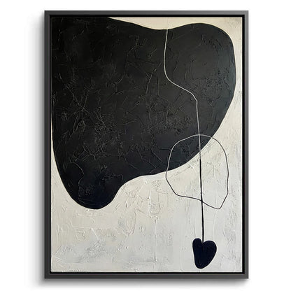 Modern Obsidian Heart Painting #MOHE110