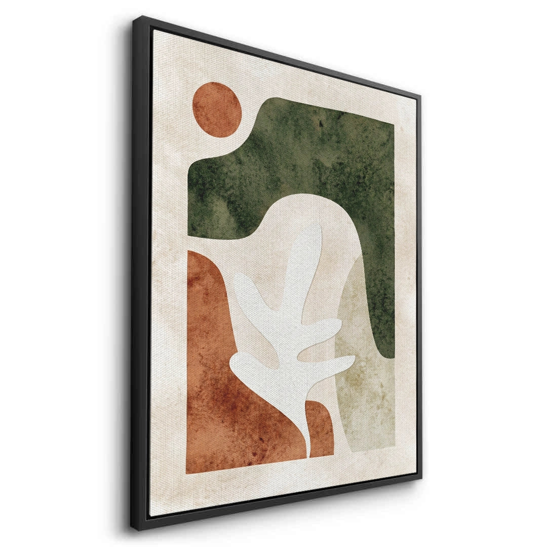 2Modern Organic Shapes Abstract - Canvas