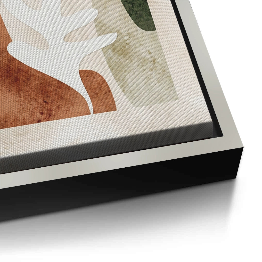 2Modern Organic Shapes Abstract - Canvas