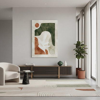 Modern Organic Shapes Abstract - Canvas