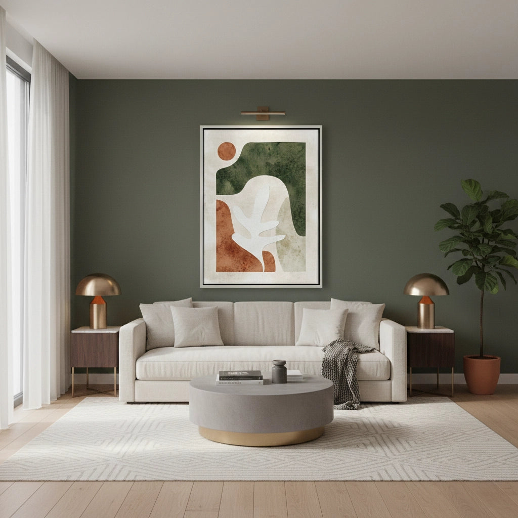 Modern Organic Shapes Abstract - Canvas