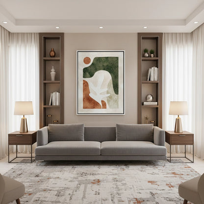 Modern Organic Shapes Abstract - Canvas