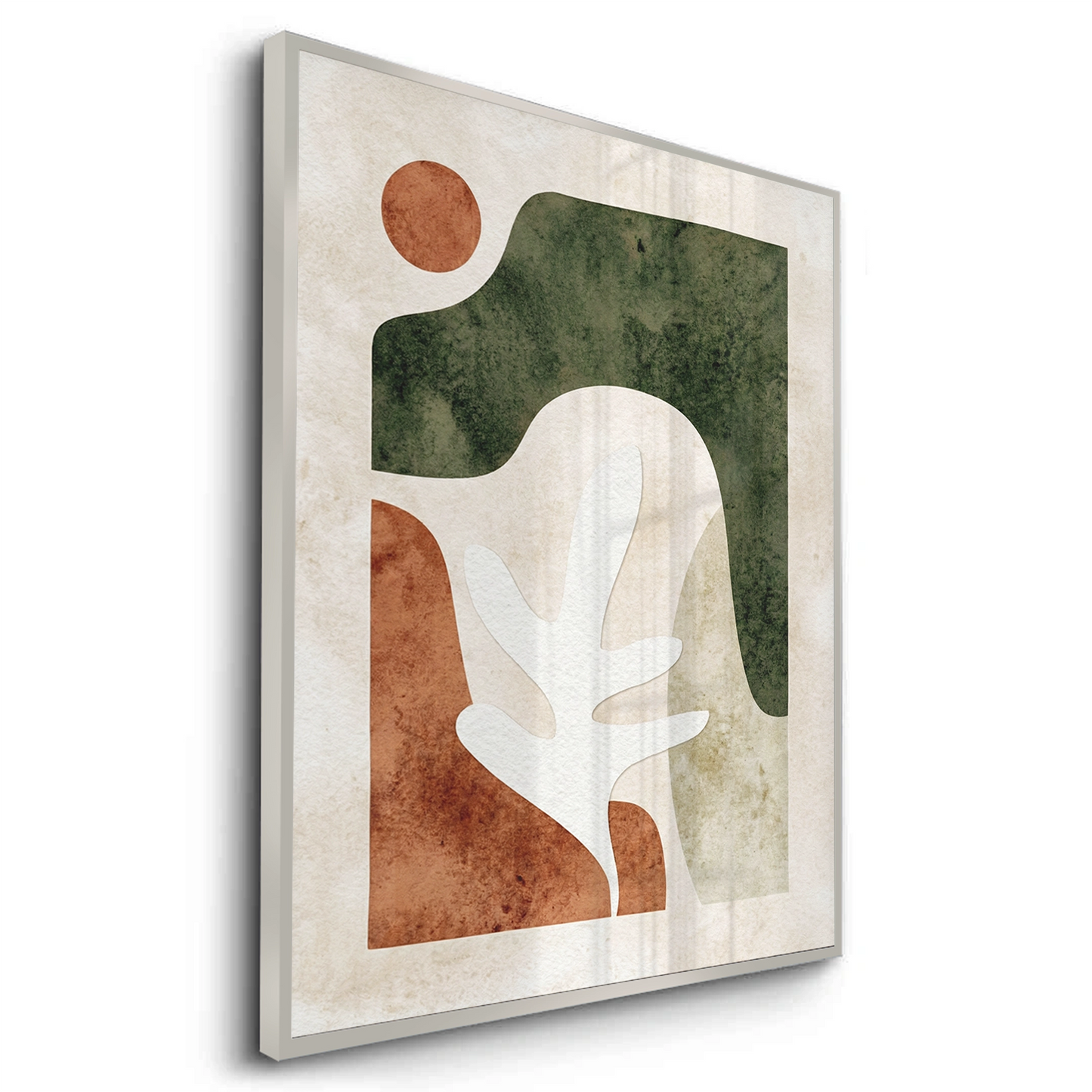 2Modern Organic Shapes Abstract - Fine Art
