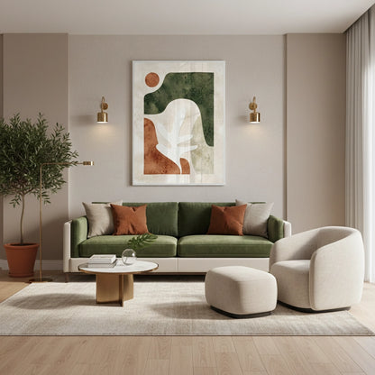 Modern Organic Shapes Abstract - Fine Art