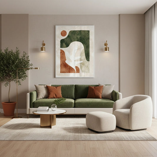 Modern Organic Shapes Abstract - Fine Art