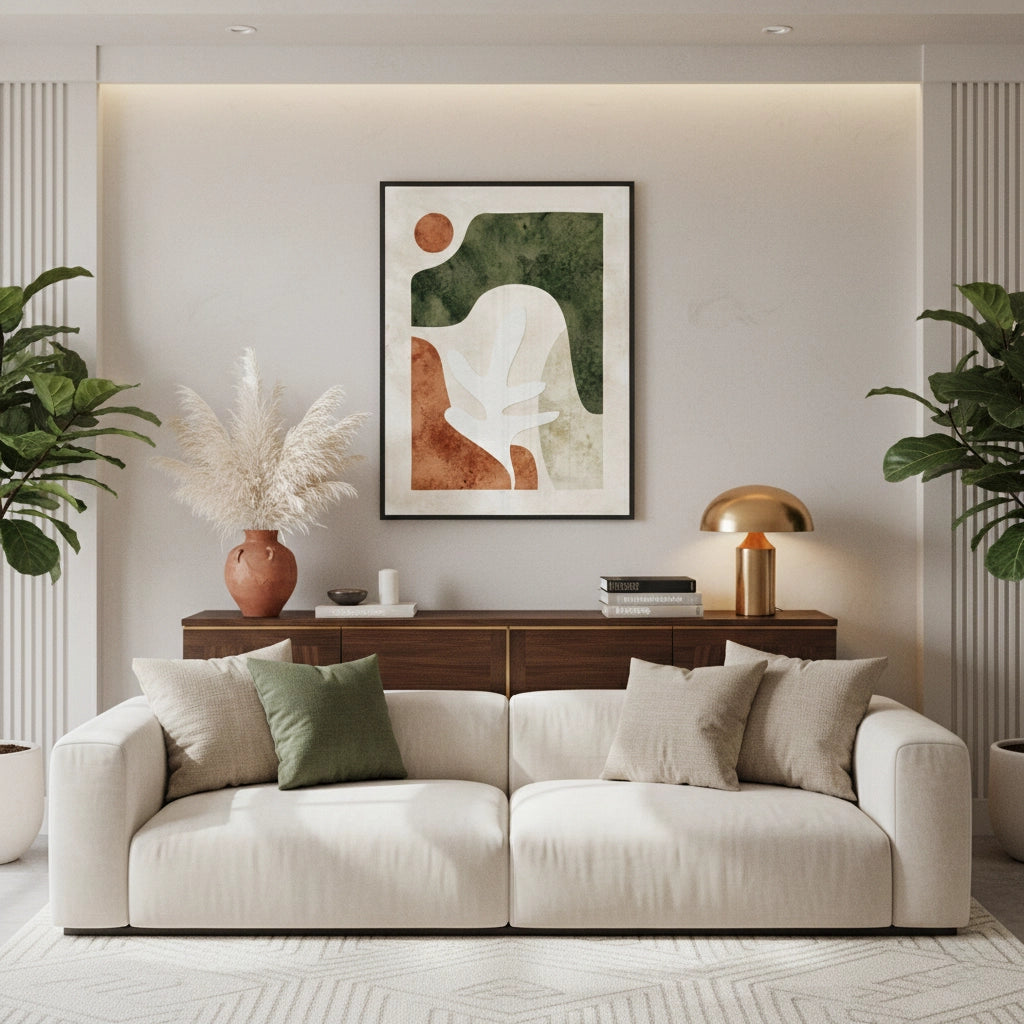 2Modern Organic Shapes Abstract - Fine Art