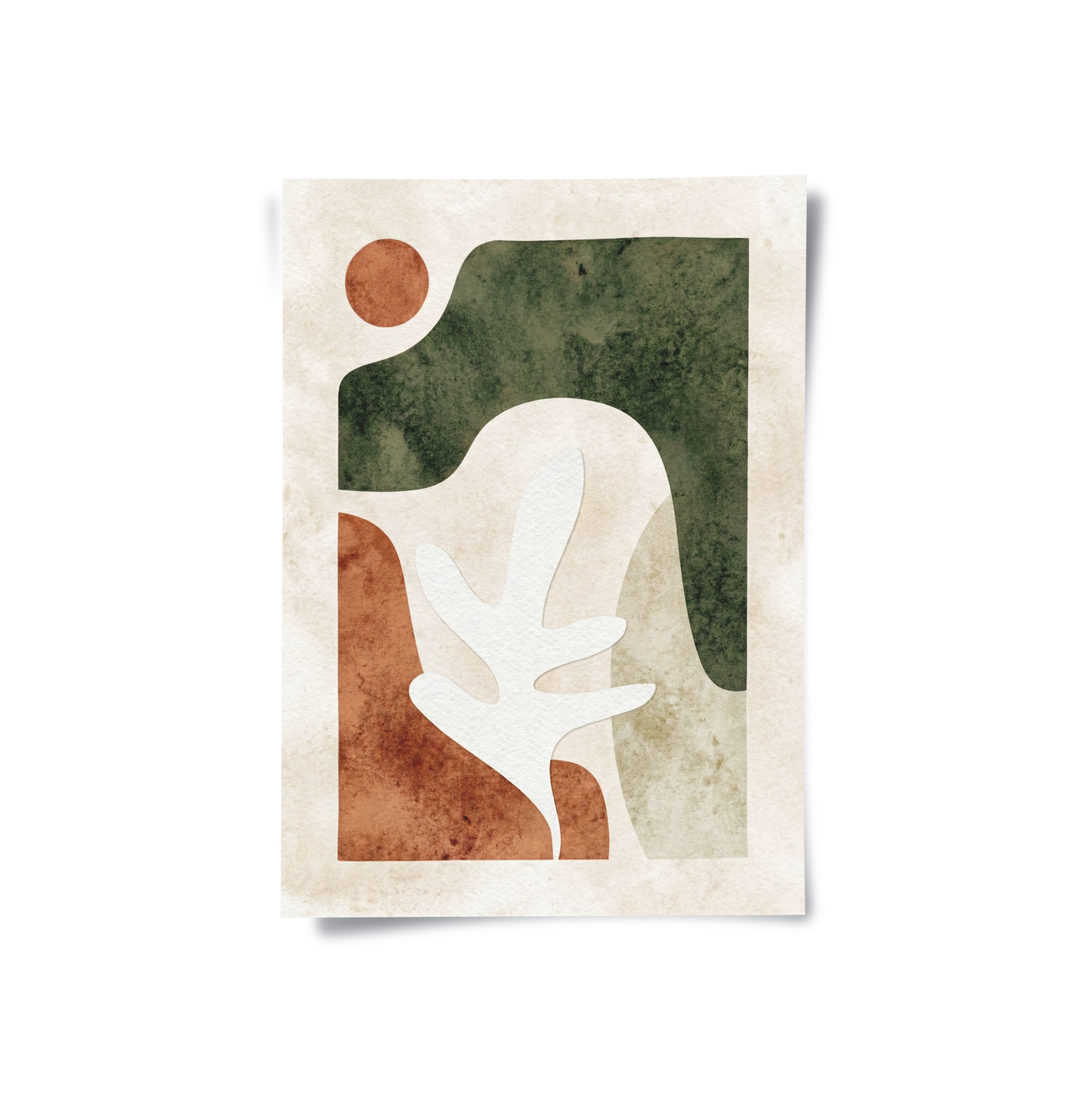 2Modern Organic Shapes Abstract - Poster