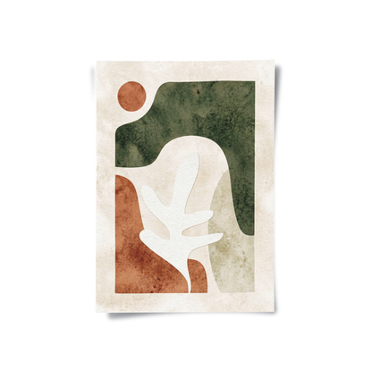 Modern Organic Shapes Abstract - Poster