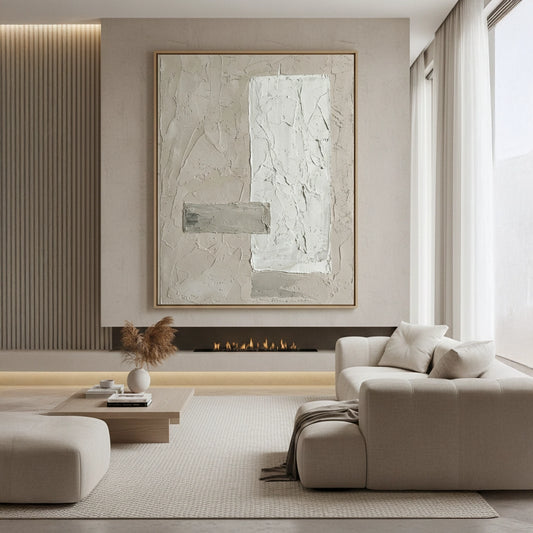 Modern Plaster Geometric Painting #MPGE440