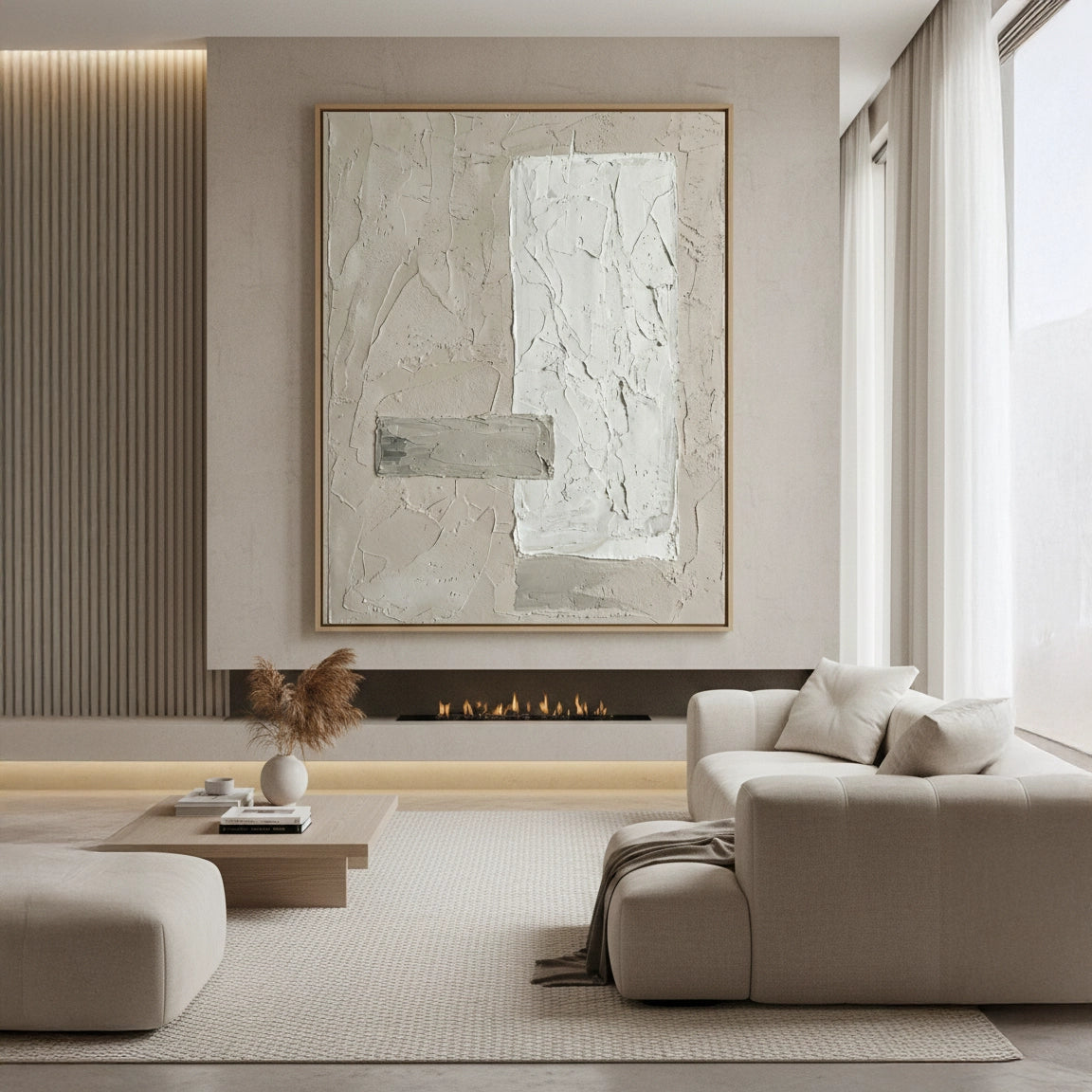 2Modern Plaster Geometric Painting #MPGE440