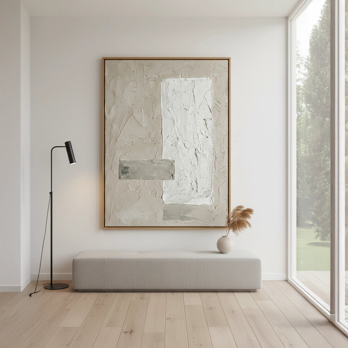 2Modern Plaster Geometric Painting #MPGE440
