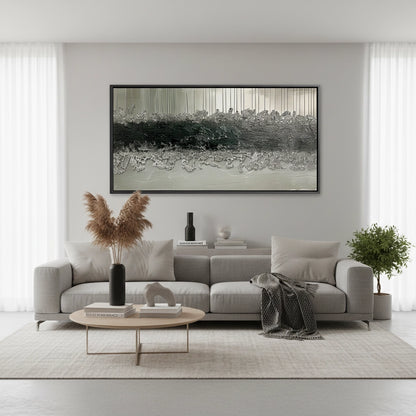 Modern Silver Stratum Painting #MSST110