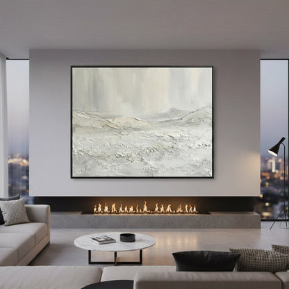 Modern Snowy Mountain Painting #MSMO110