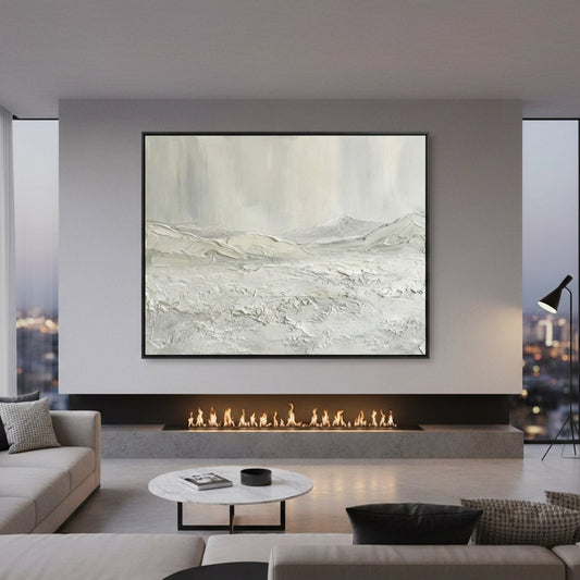 Modern Snowy Mountain Painting #MSMO110