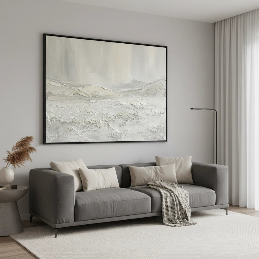 2Modern Snowy Mountain Painting #MSMO110