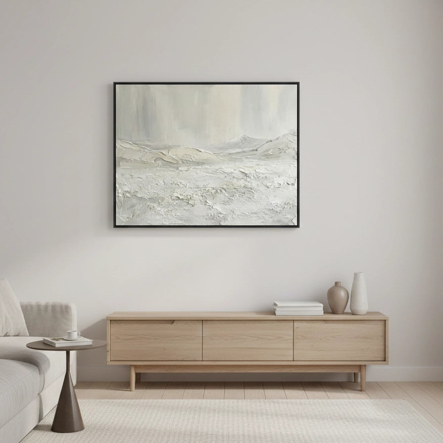 2Modern Snowy Mountain Painting #MSMO110