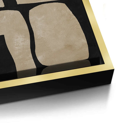 Modern Tan Geometric  - Canvas