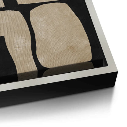 Modern Tan Geometric  - Canvas