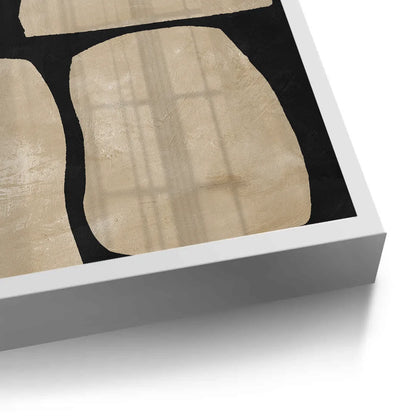 Modern Tan Geometric - Fine Art