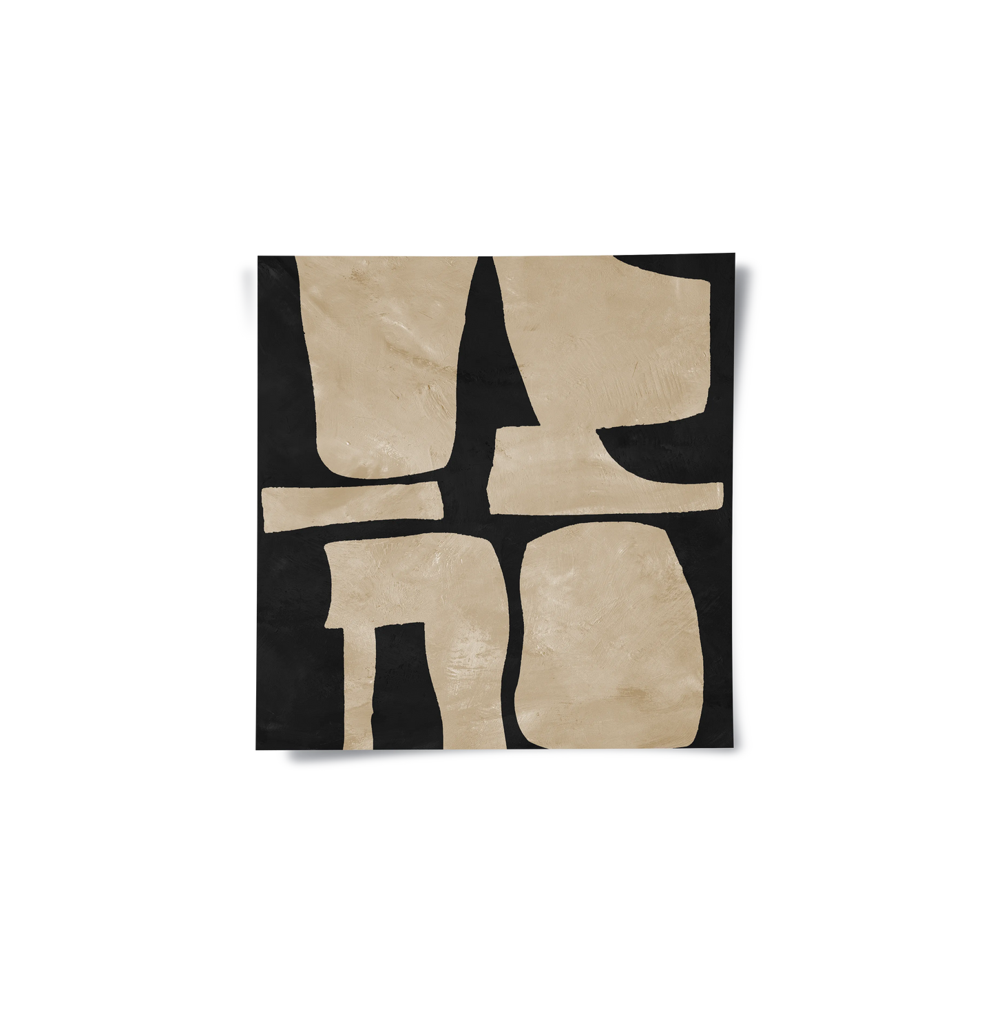 2Modern Tan Geometric - Poster