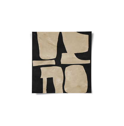 Modern Tan Geometric - Poster