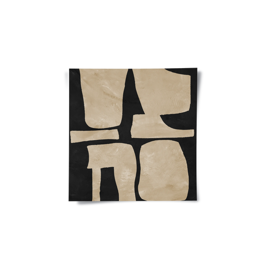 Modern Tan Geometric - Poster