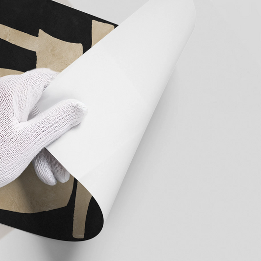 Modern Tan Geometric - Poster