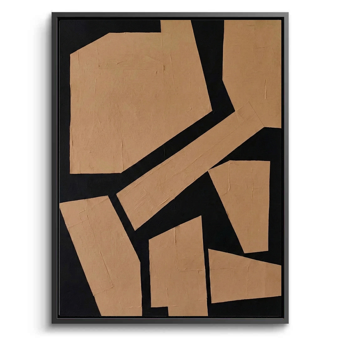 2Modern Tan Geometric Painting #MTGE110