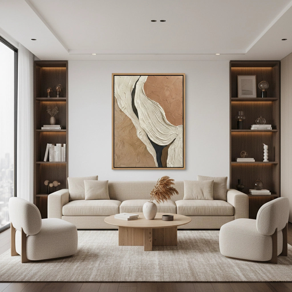 2Modern Terracotta Flow Painting #MTFL110