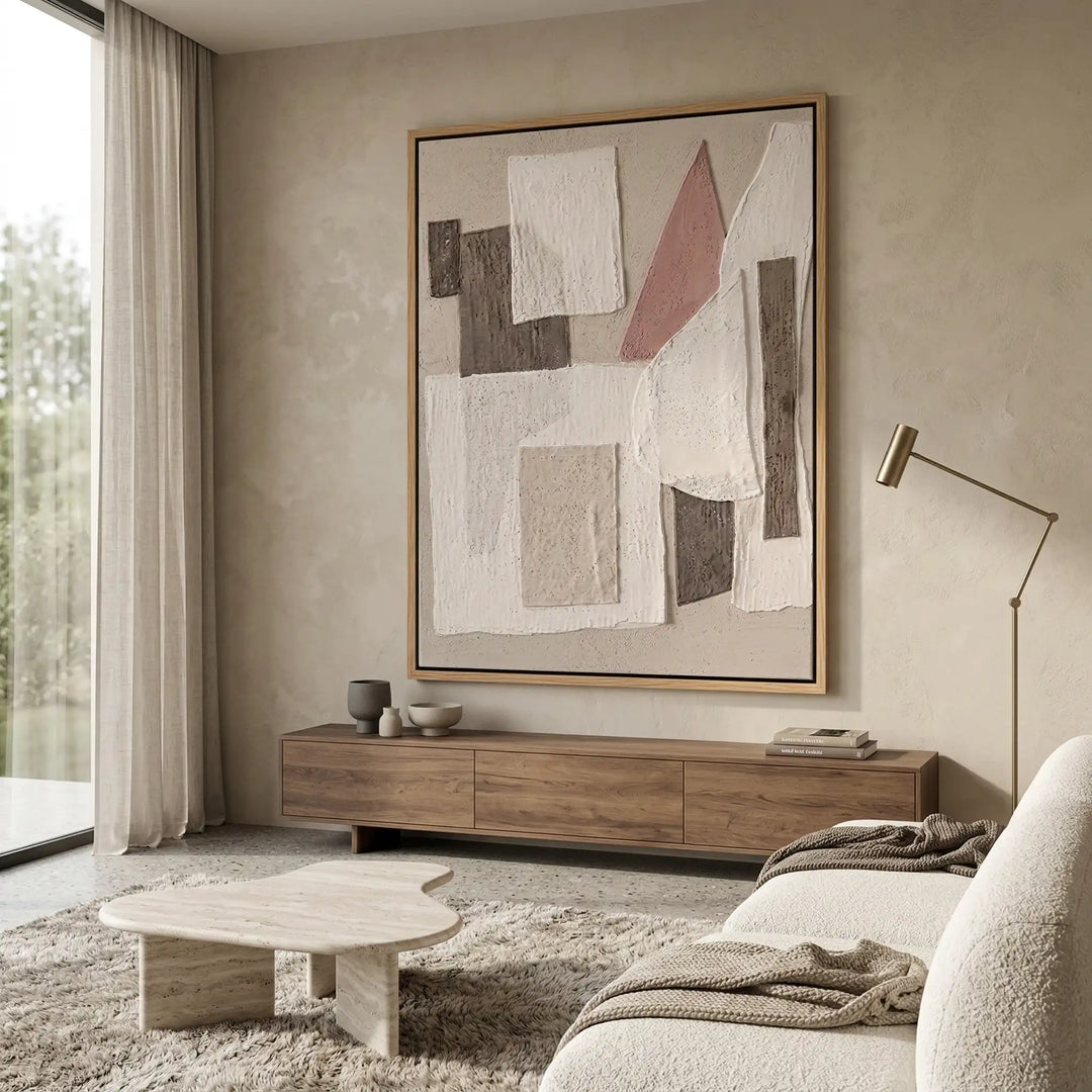 Smooth, modern textured plaster finish sample in [color] for luxury home renovations in the UAE