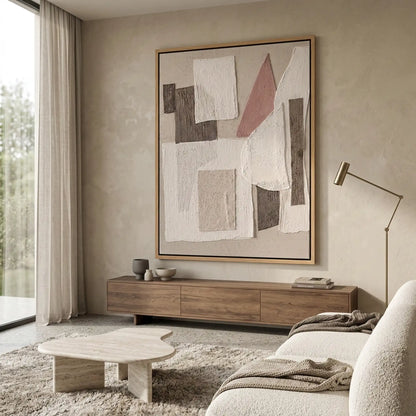Smooth, modern textured plaster finish sample in [color] for luxury home renovations in the UAE